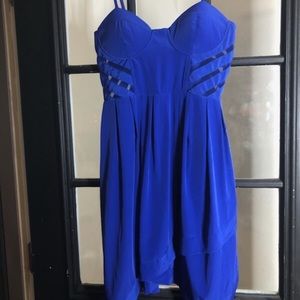 Beautiful rich blue corset top dress